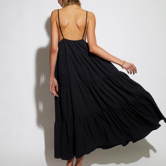 Sndys Indigo Dress Black Maxi - Picture 3 of 4